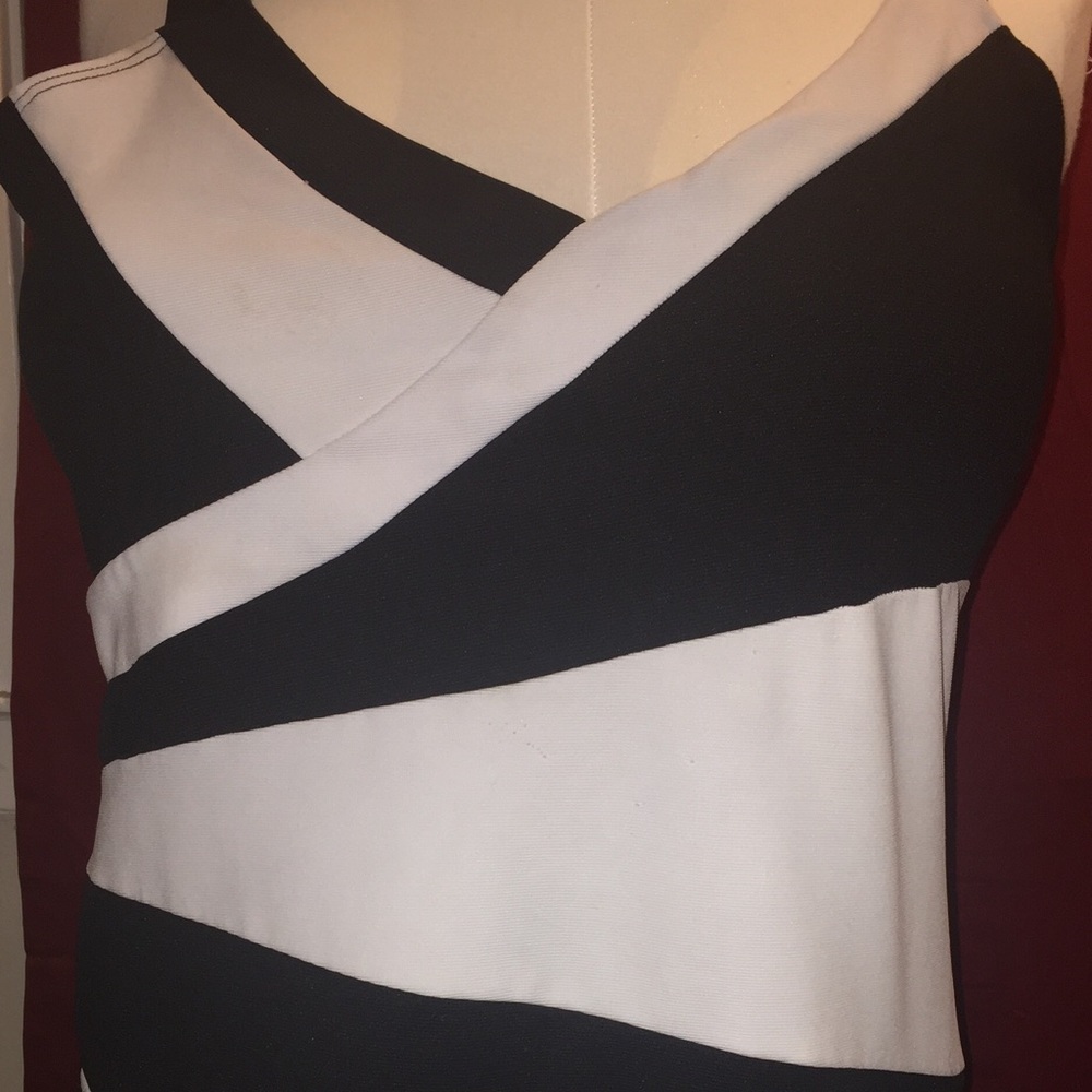 Black and white print dress